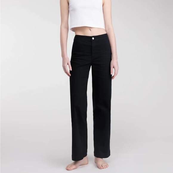 Black Wide Leg Pants by OAK + FORT, size XS - Picture 1 of 6